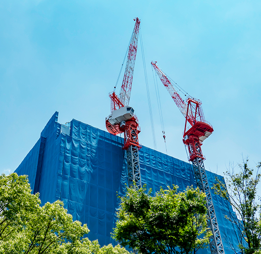 工事中の建物の写真